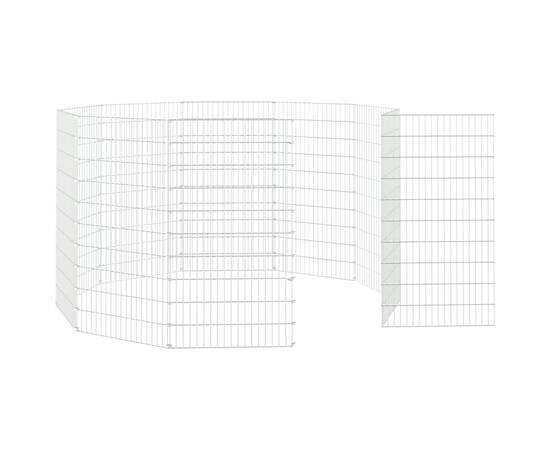 Cușcă pentru iepuri, 10 panouri, 54x100 cm, fier galvanizat, 4 image