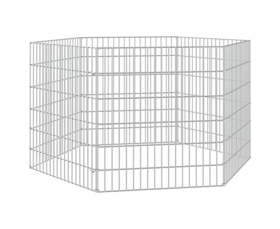 Cușcă pentru iepuri, 6 panouri, 54x60 cm, fier galvanizat, 2 image