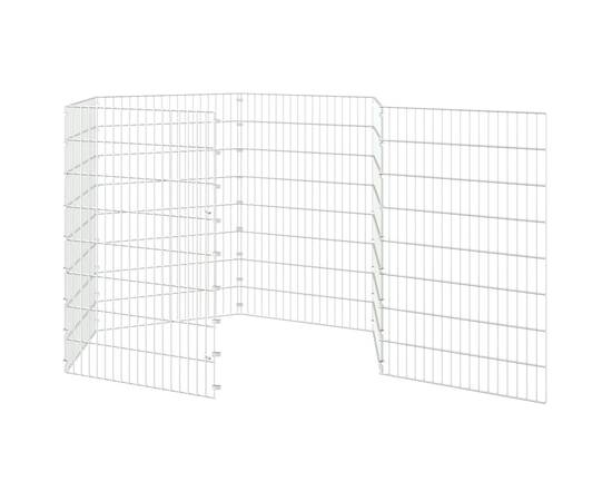 Cușcă pentru iepuri, 6 panouri, 54x80 cm, fier galvanizat, 5 image