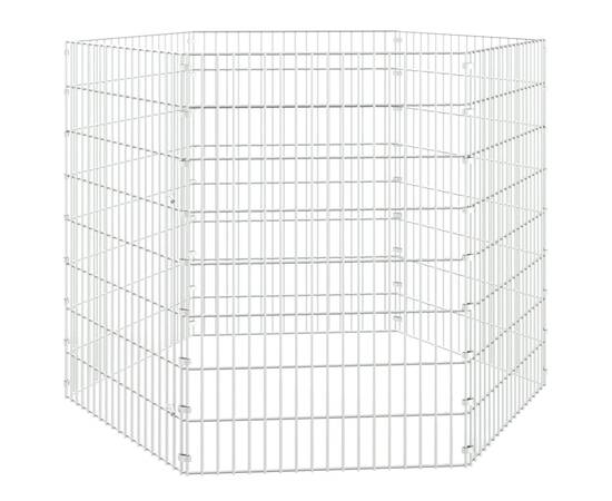 Cușcă pentru iepuri, 6 panouri, 54x80 cm, fier galvanizat, 2 image