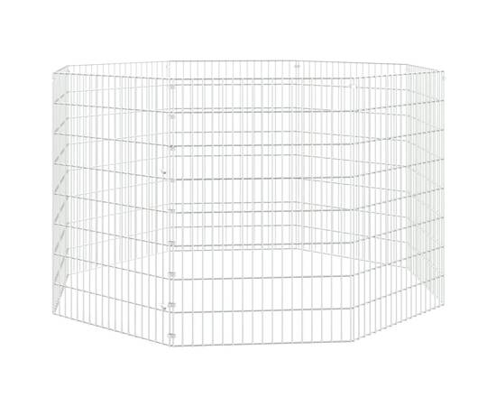 Cușcă pentru iepuri, 8 panouri, 54x80 cm, fier galvanizat, 2 image