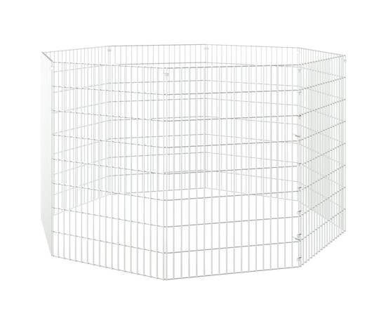 Cușcă pentru iepuri, 8 panouri, 54x80 cm, fier galvanizat, 4 image