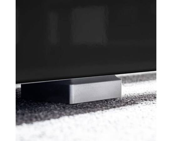 Mobilier sufragerie, spațiu tv 5 piese, lumini led negru lucios, 8 image