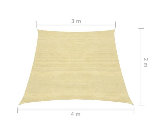 Pânză parasolar, bej, 3/4x2 m, hdpe, 160 g/m², 6 image