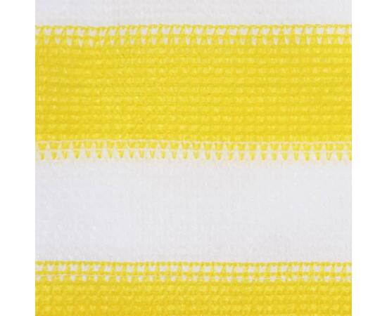 Paravan de balcon, galben și alb, 90x300 cm, hdpe, 2 image