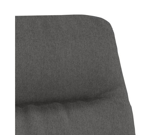 Scaun de relaxare cu suport picioare, gri închis, textil, 8 image