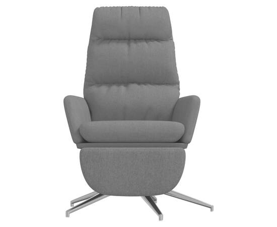 Scaun de relaxare cu suport picioare, gri închis, textil, 3 image