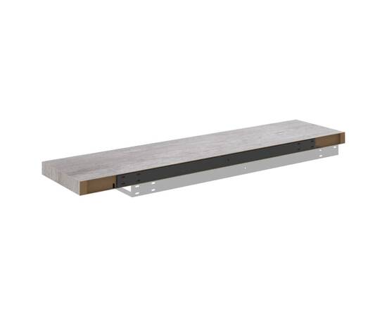 Rafturi perete suspendate 4 buc. gri beton 90x23,5x3,8 cm mdf, 8 image