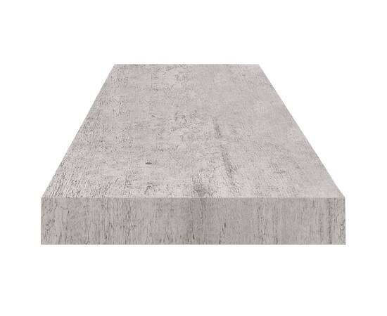 Rafturi perete suspendate 4 buc. gri beton 90x23,5x3,8 cm mdf, 6 image