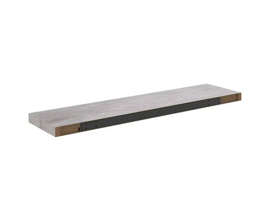 Rafturi perete suspendate 4 buc. gri beton 90x23,5x3,8 cm mdf, 7 image