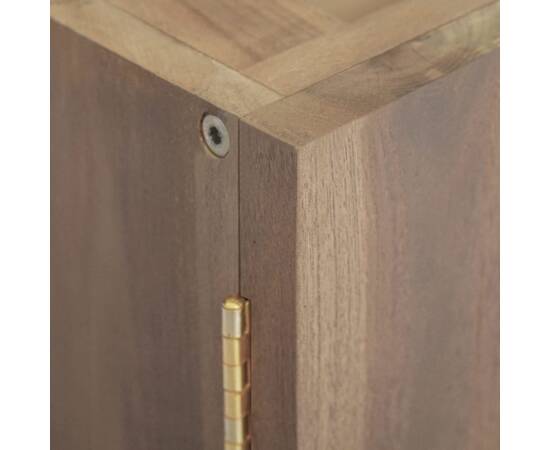 Dulap pentru baie de perete, 90x39x40 cm, lemn masiv de tec, 6 image