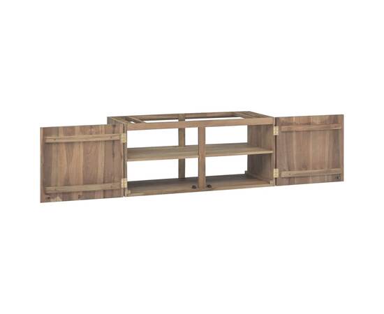 Dulap pentru baie de perete, 90x39x40 cm, lemn masiv de tec, 5 image