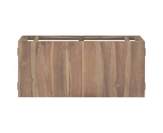 Dulap pentru baie de perete, 90x39x40 cm, lemn masiv de tec, 2 image