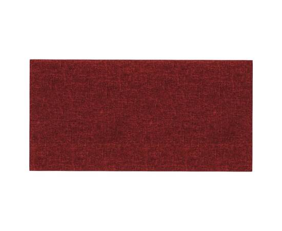Panouri de perete 12 buc. roșu vin 30x15 cm textil 0,54 m², 3 image