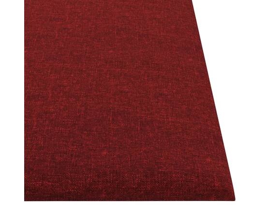 Panouri de perete 12 buc. roșu vin 30x30 cm textil 1,08 m², 5 image