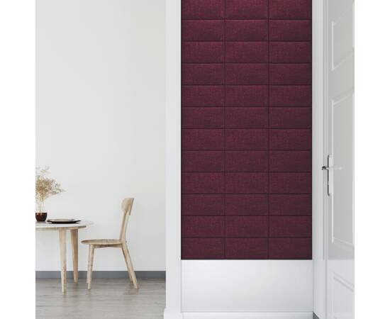 Panouri de perete 12 buc. violet 30x15 cm textil 0,54 m², 6 image
