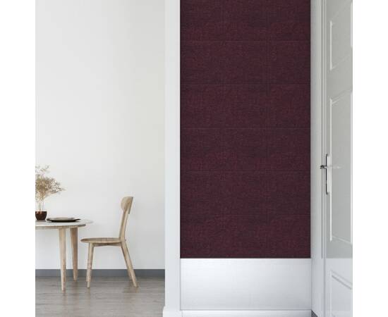 Panouri de perete 12 buc. violet 30x30 cm textil 1,08 m², 6 image