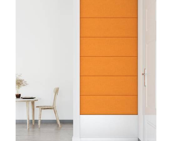Panouri de perete 12 buc. galben închis 90x30 cm textil 3,24 m², 6 image