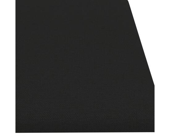 Panouri de perete 12 buc. negru 60x15 cm textil 1,08 m², 6 image