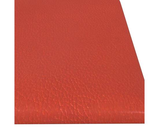 Panouri perete 12 buc. roșu 60x15 cm piele ecologică 1,08 m², 6 image