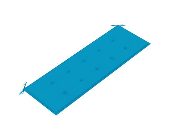 Pernă pentru bancă de grădină, albastru, 150x50x3 cm, 2 image