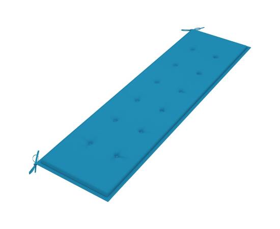 Pernă pentru bancă de grădină, albastru, 180x50x3 cm, 2 image