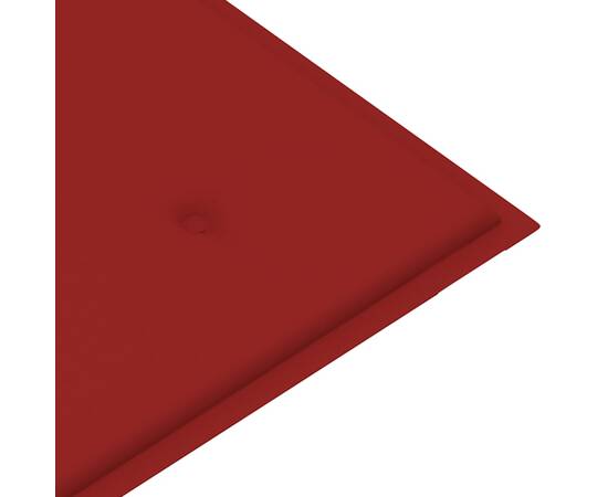Pernă pentru bancă de grădină, roșu, 100x50x3 cm, 4 image