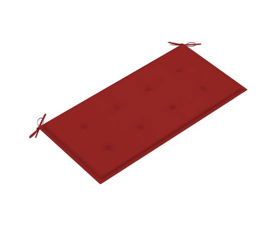 Pernă pentru bancă de grădină, roșu, 100x50x3 cm, 2 image