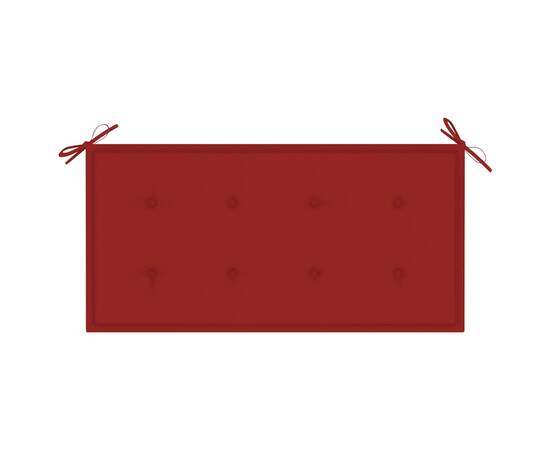 Pernă pentru bancă de grădină, roșu, 100x50x3 cm, 3 image