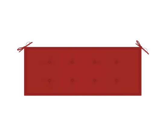 Pernă pentru bancă de grădină, roșu, 120x50x3 cm, 3 image