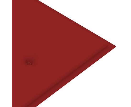 Pernă pentru bancă de grădină, roșu, 180x50x3 cm, 4 image