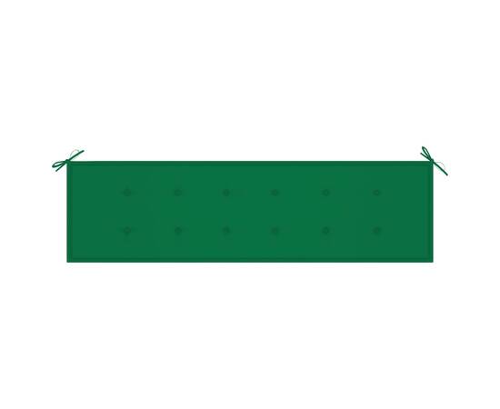 Pernă pentru bancă de grădină, verde, 180x50x3 cm, 3 image