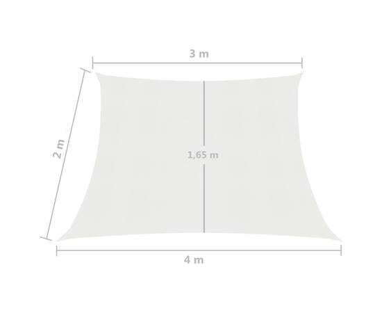 Pânză parasolar, alb, 3/4x2 m, hdpe, 160 g/m², 6 image