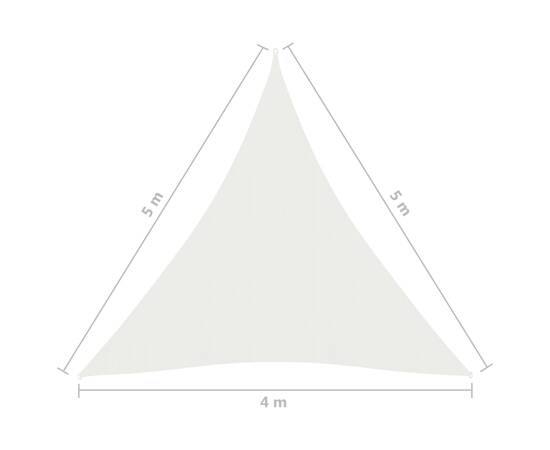 Pânză parasolar, alb, 4x5x5 m, hdpe, 160 g/m², 6 image