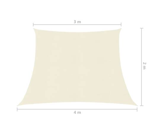 Pânză parasolar, crem, 3/4x2 m, hdpe, 160 g/m², 6 image