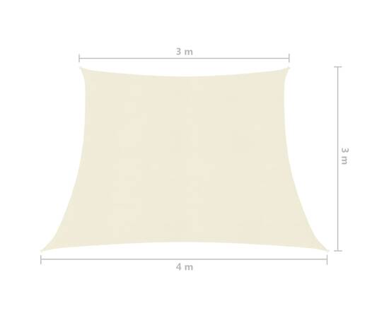 Pânză parasolar, crem, 3/4x3 m, hdpe, 160 g/m², 6 image