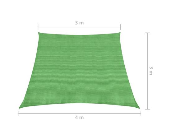 Pânză parasolar, verde deschis, 3/4x3 m, hdpe, 160 g/m², 6 image