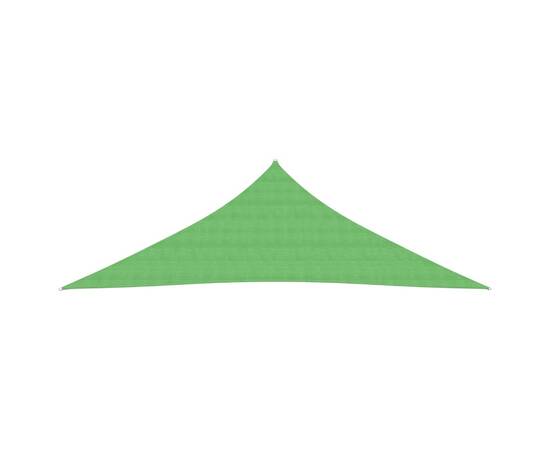 Pânză parasolar, verde deschis, 3,5x3,5x4,9 m, hdpe, 160 g/m², 3 image