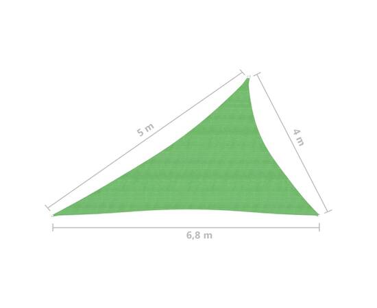 Pânză parasolar, verde deschis, 4x5x6,8 m, 160 g/m², hdpe, 6 image