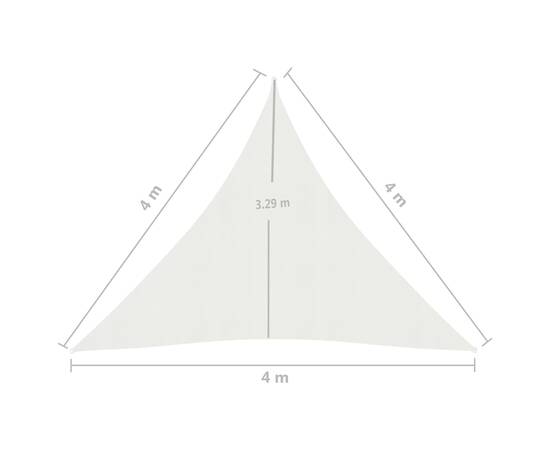 Parasolar, alb, 4x4x4 m, hdpe, 160 g/m², 6 image