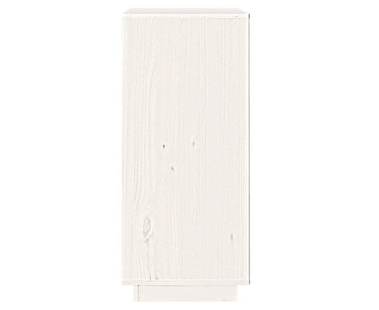 Servantă, alb, 38x35x80 cm, lemn masiv de pin, 5 image