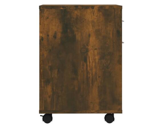 Dulap cu roți, stejar fumuriu, 45x38x54 cm, lemn prelucrat, 7 image