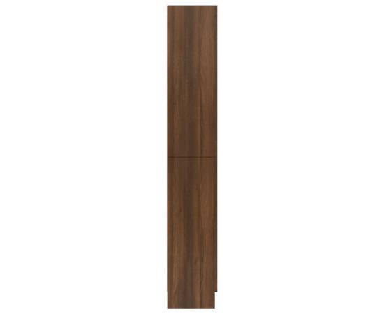 Dulap vitrină, stejar maro, 82,5x30,5x185,5 cm, lemn prelucrat, 4 image