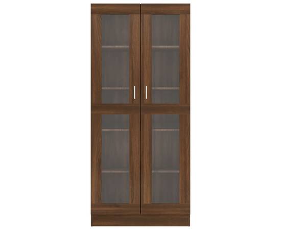 Dulap vitrină, stejar maro, 82,5x30,5x185,5 cm, lemn prelucrat, 3 image