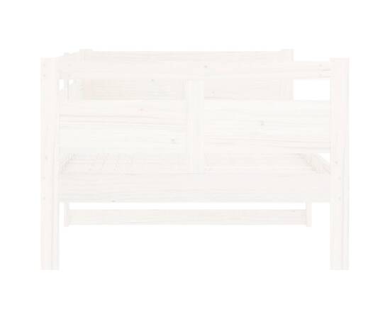 Pat de zi, alb, 90x200 cm, lemn masiv de pin, 6 image