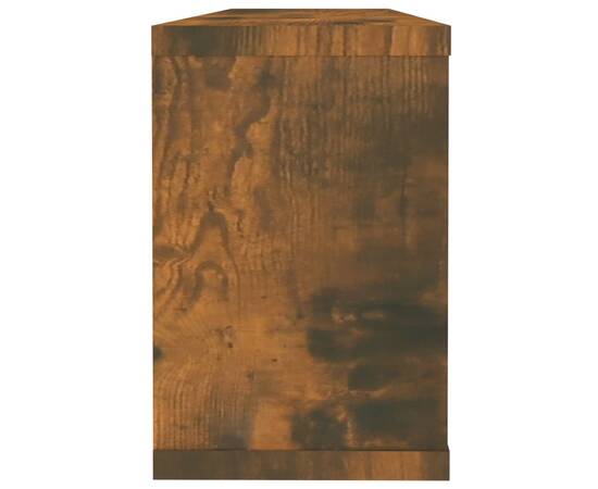 Rafturi de perete cub, 6 buc., stejar fumuriu 60x15x23 cm, lemn, 5 image