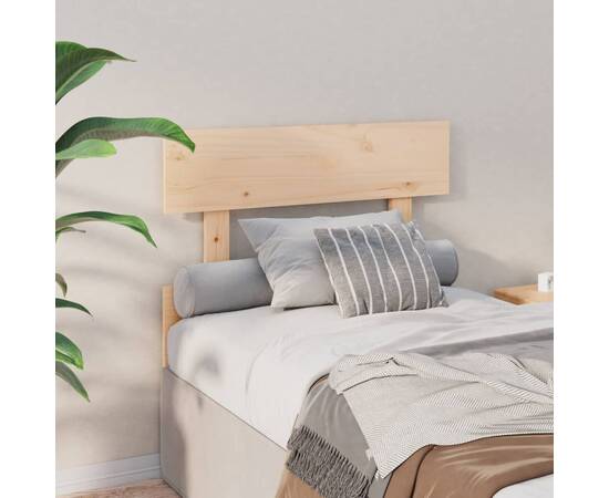 Tăblie de pat, 78,5x3x81 cm, lemn masiv de pin, 4 image
