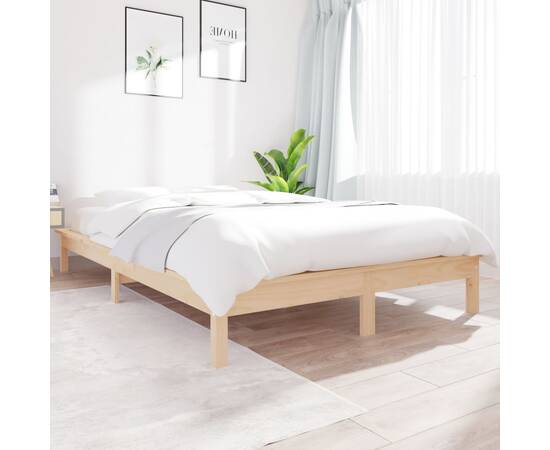 Cadru de pat, 120x200 cm, lemn masiv de pin