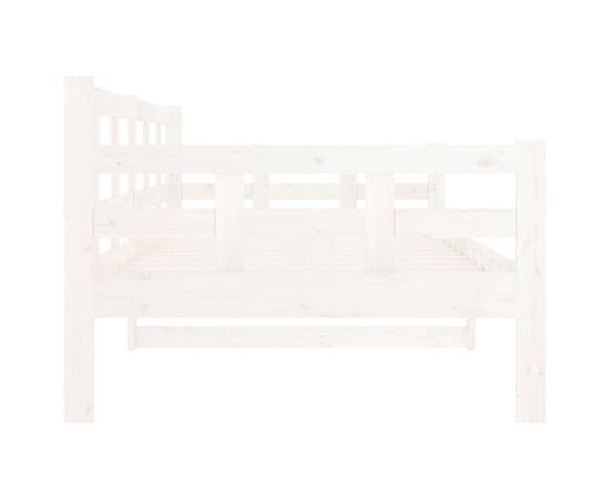 Pat de zi, alb, 90x190 cm, lemn masiv de pin, 9 image