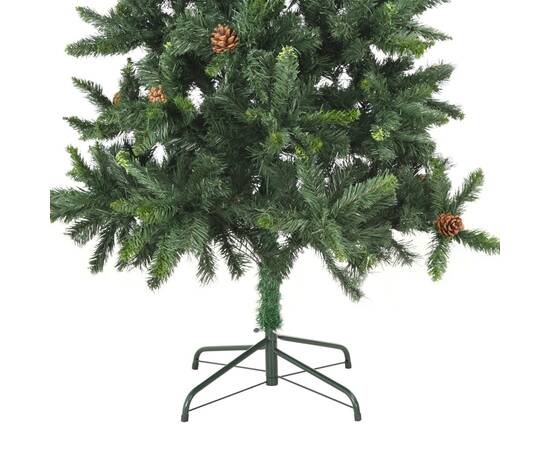 Brad de crăciun artificial cu conuri de pin, verde, 180 cm, 7 image